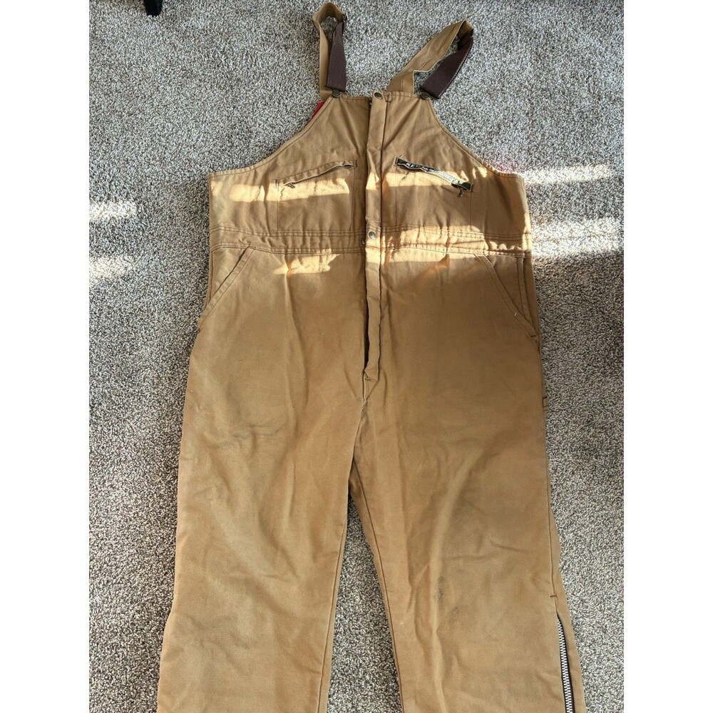 Men's Brown Insulated Work Bib Overalls